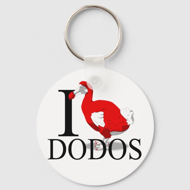 I Love Dodos Keychains (Front)