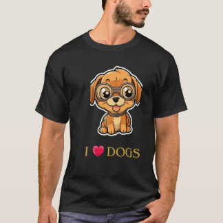 i love dog Custom Photo And Text Personalised T-Shirt