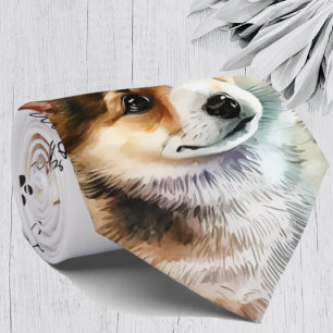 I Love Dogs Corgi Corgis Neck Tie