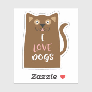 I Love Dogs Cute Cartoon