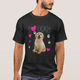 I Love Dogs Golden Labrador retriever T-Shirt