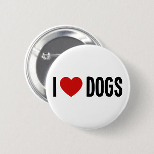 I Love Dogs • I Heart Dogs Round Button