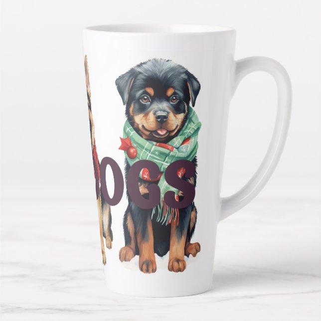 I Love Dogs  Latte Mug (Right)