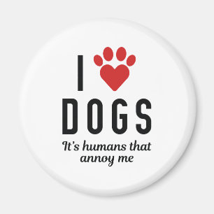 I Love Dogs Magnet