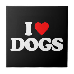 I LOVE DOGS TILE