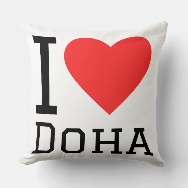 I love Doha Cushion (Front)