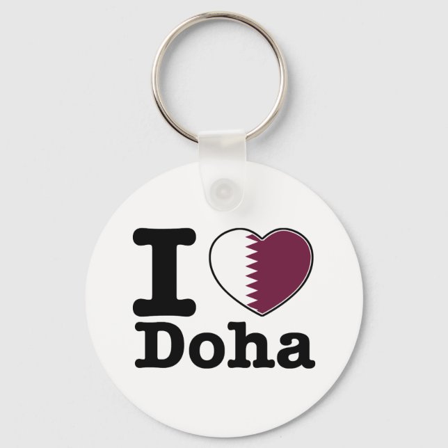 I love Doha Key Ring (Front)