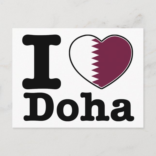 I love Doha Postcard (Front)