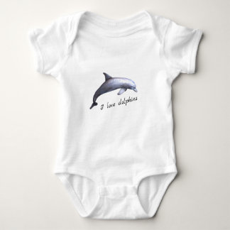 I love dolphins baby bodysuit