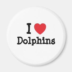 I love Dolphins heart custom personalised Magnet
