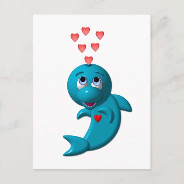 I love dolphins - I love you Postcard (Front)