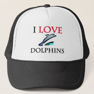 I Love Dolphins Trucker Hat