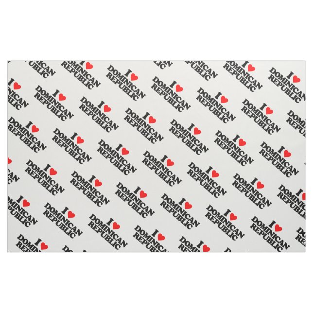 I LOVE DOMINICAN REPUBLIC FABRIC (Fat Quarter)