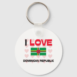 I Love Dominican Republic Key Ring
