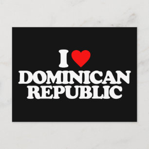 I LOVE DOMINICAN REPUBLIC POSTCARD