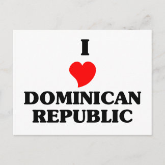 I Love Dominican Republic Postcard