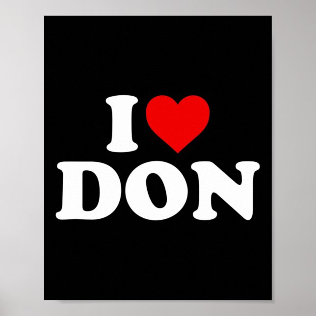 I Love Don - Heart  Poster (Front)