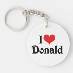 I Love Donald Key Ring