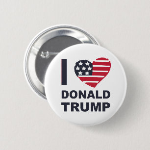 I Love Donald Trump 6 Cm Round Badge