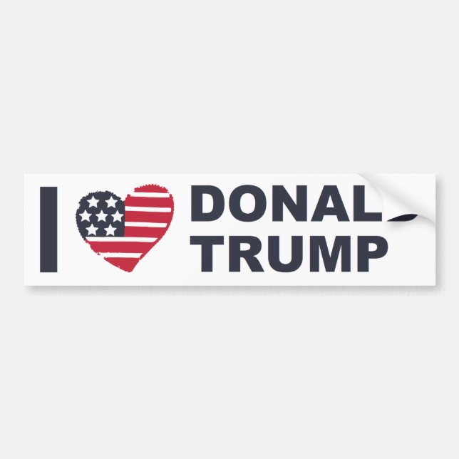 I Love Donald Trump Bumper Sticker (Front)
