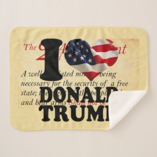 I LOVE DONALD TRUMP SHERPA BLANKET
