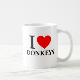 I Love Donkeys Coffee Mug