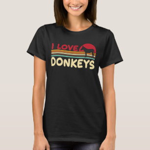 I Love Donkeys Mule  Long Ear Donkey Fans T-Shirt