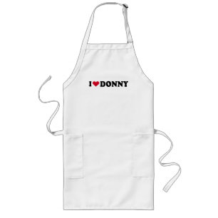 I LOVE DONNY LONG APRON