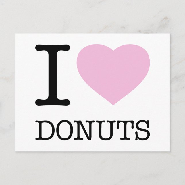 I LOVE DONUTS POSTCARD (Front)