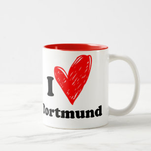 I love Dortmund Two-Tone Coffee Mug