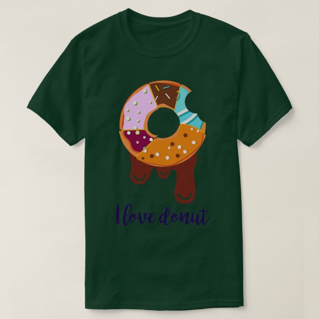 I Love Doughnut  T-Shirt (Design Front)