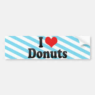 I Love Doughnuts Bumper Sticker