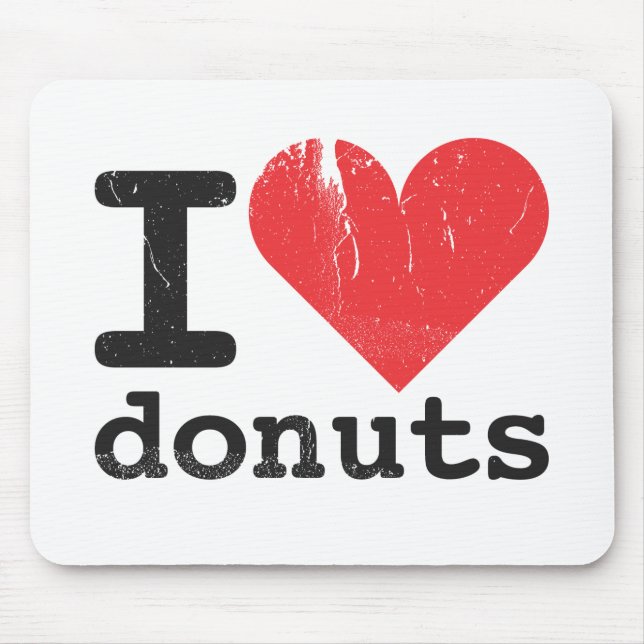 I love doughnuts Mousepad (Front)