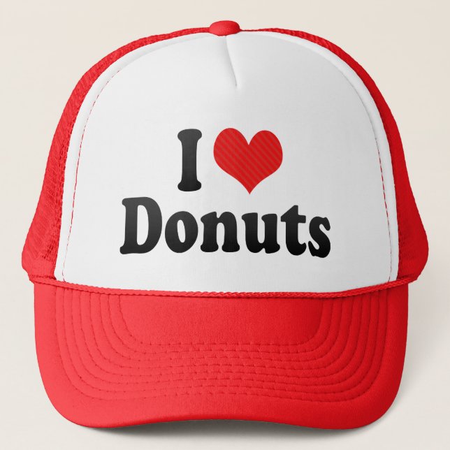 I Love Doughnuts Trucker Hat (Front)