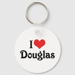 I Love Douglas Key Ring
