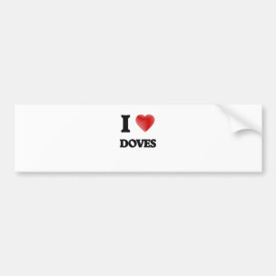 I love Doves Bumper Sticker