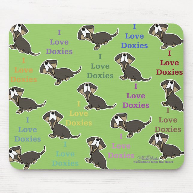 I Love Doxies collage Mouse Pad (Front)