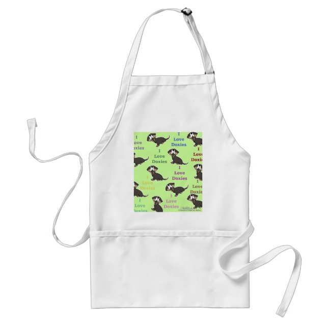 I Love Doxies collage Standard Apron (Front)