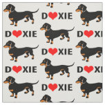 I Love Doxies - Dachshund Pattern Fabric