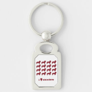 I Love Doxies Key-Chain Key Ring