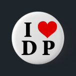 I Love DP 6 Cm Round Badge<br><div class="desc">Nail Your flag to the mast with this bold product!</div>