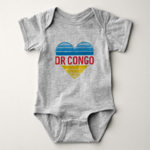 I Love DR Congo, Congo-Kinshasa Heart Baby Bodysuit