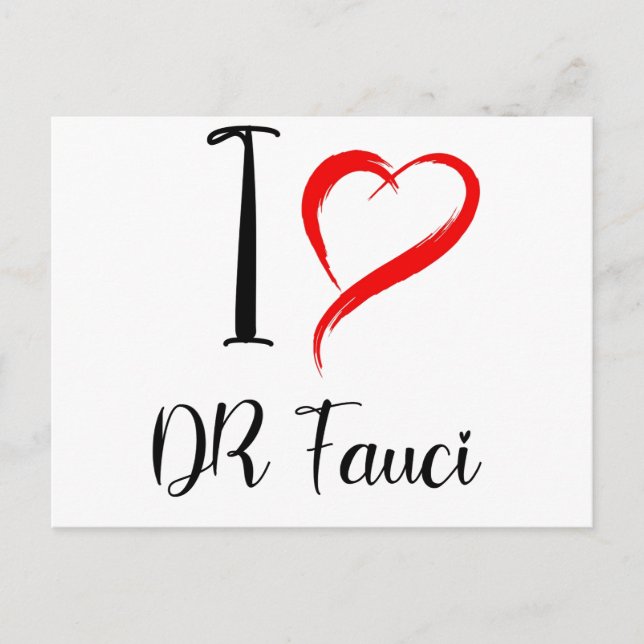 i love dr fauci, dr anthony fauci postcard (Front)