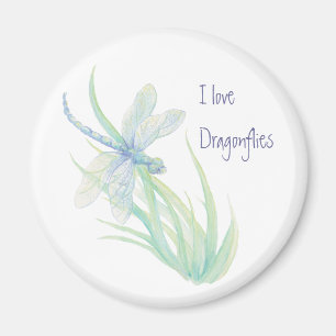 I love  Dragonflies in Blue and Green Magnet