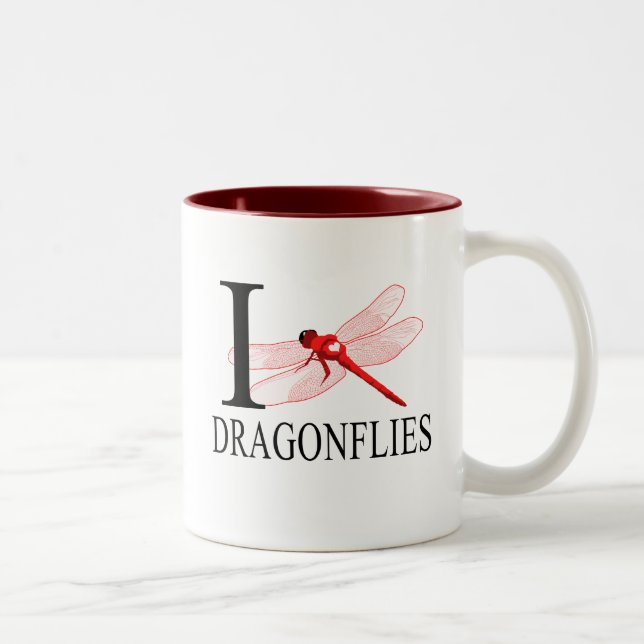 I Love Dragonflies Mugs (Right)