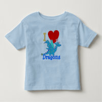 I Love Dragons Blue Dragon Cartoon