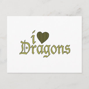 I Love Dragons Postcard