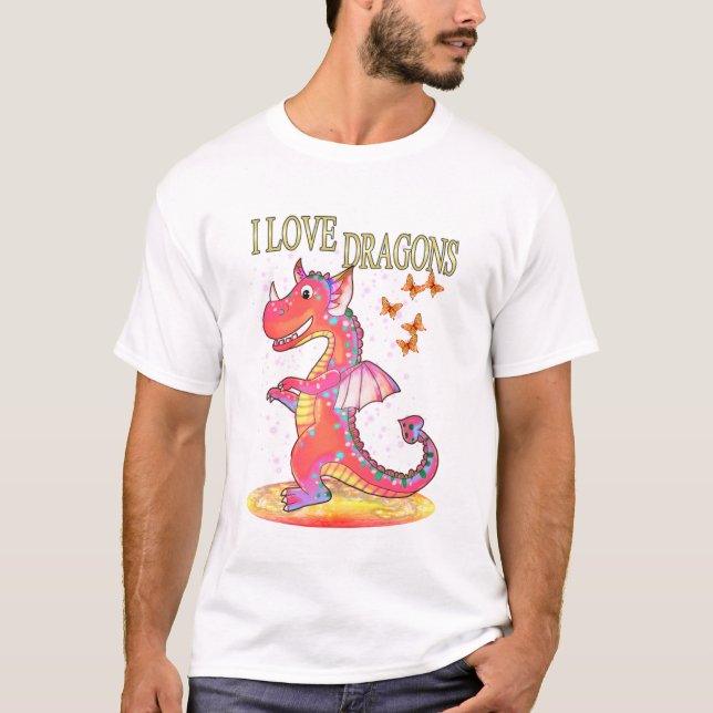 I Love Dragons.. T-Shirt (Front)