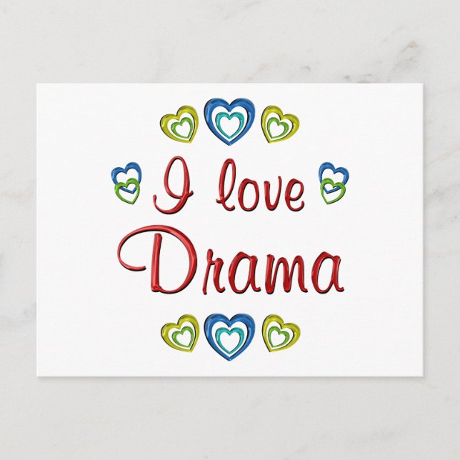 I Love Drama Postcard (Front)