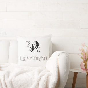 I Love Drama, Theatre Masks Performing Arts Cushion
